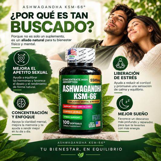 🌿 Ashwagandha KSM-66: Tu pausa diaria para volver a ti.